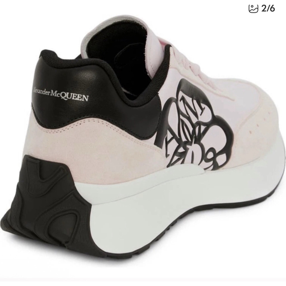 New Alexander McQueen Seal Sprint Sneakers Pink Black 42/11 - Picture 2 of 6
